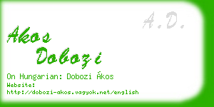 akos dobozi business card
